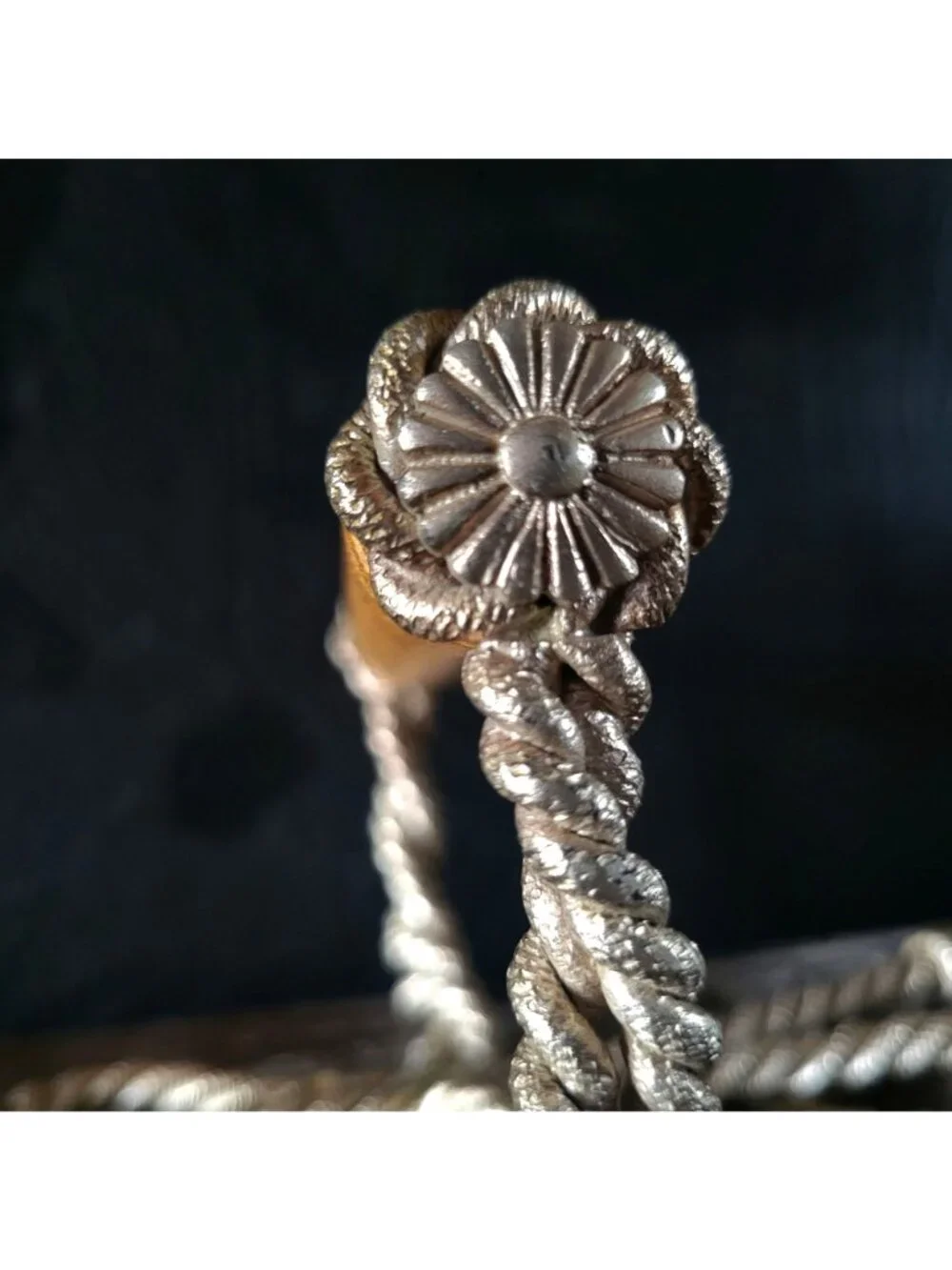 Vintage Metal Braided Rope With Tassels Toilet Paper Holder, Vintage Glam Bathro